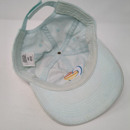 Wave Heart Strapback Hat Blue One Size Adjustable Life Is Good 6 Panel