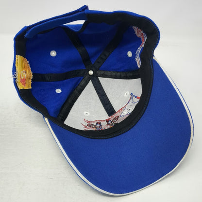 SJ Inc Blue Baseball Cap One Size Puerto Rico Flag Roosters Drum Embroidered Hat
