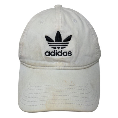 Adidas Slideback Hat White OSFM Adjustable Embroidered Vented Holes 6 Panel