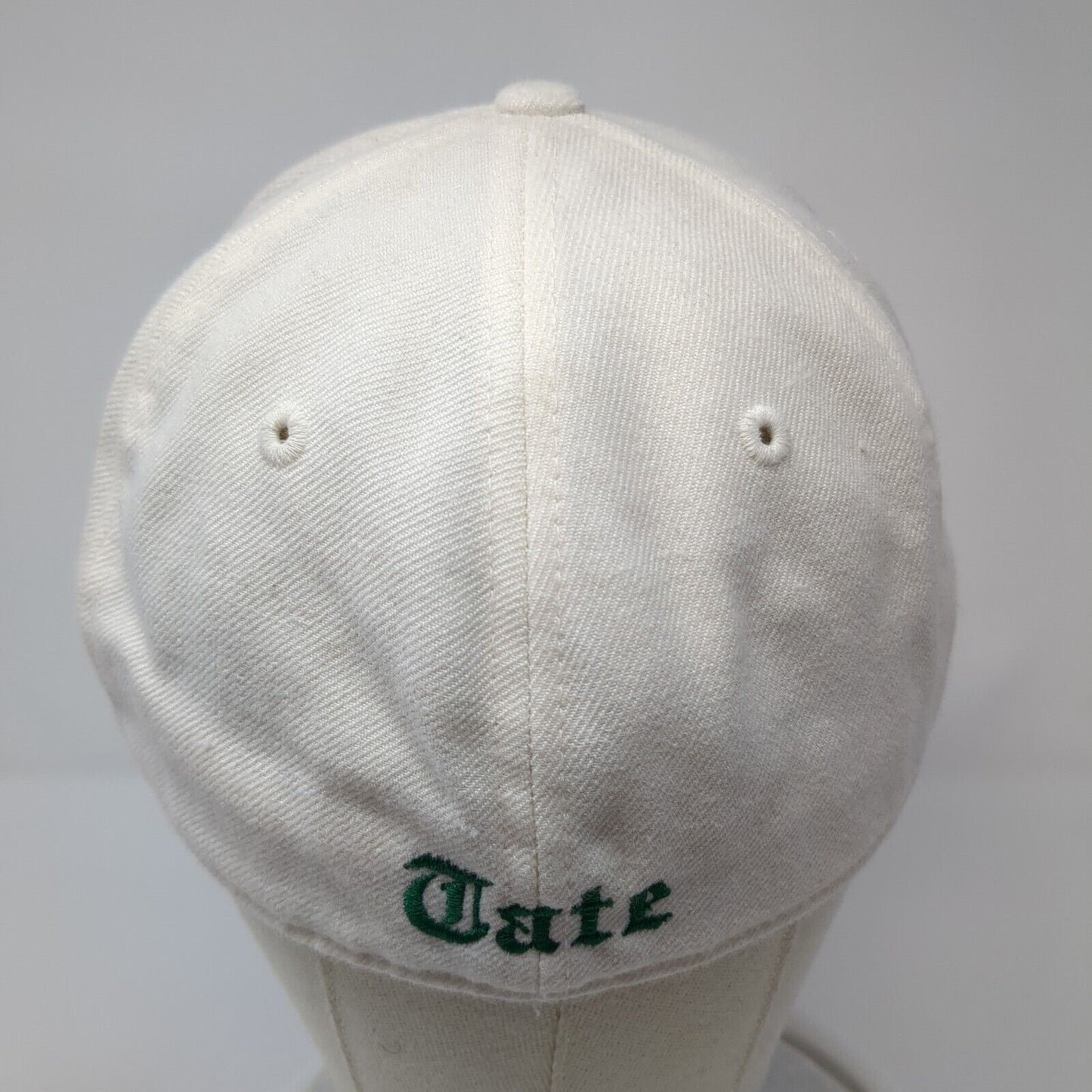 Gate 77 Fitted Hat White Size 7 1/4 Lightweight Embroidered 6 Panel Lids