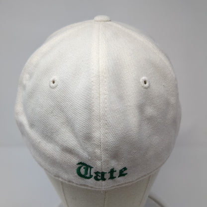 Gate 77 Fitted Hat White Size 7 1/4 Lightweight Embroidered 6 Panel Lids
