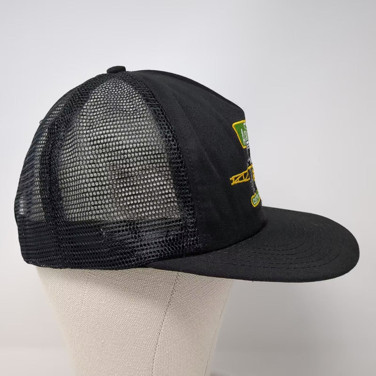 Cyanamid AgriCenter Custom Application Trucker Hat Black Snapback USA Vintage