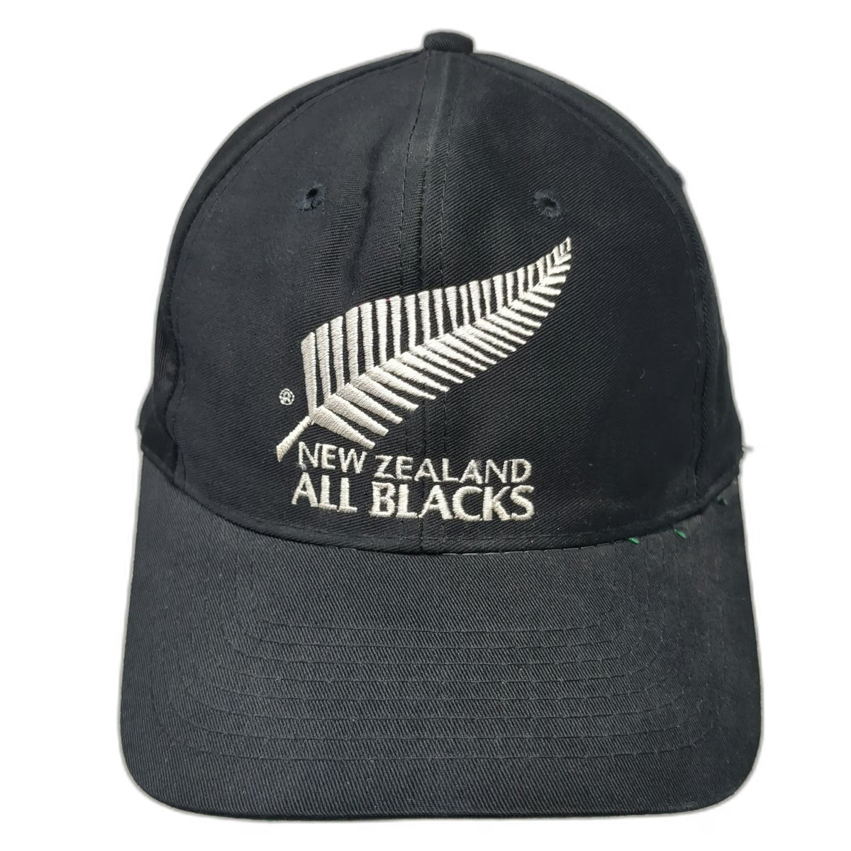 TCC New Zealand All Blacks Baseball Cap Black One Size Snapback Green Underbrim