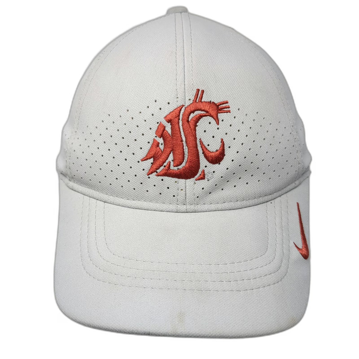 Washington State Cougars NCAA Nike Gray OSFM Hat Dri-FIT Strapback Ventilated