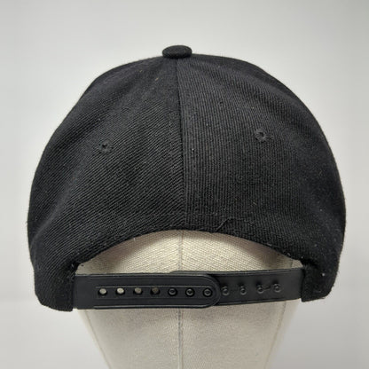 Skeleton Hand Rock On Snapback Hat Black One Size Adjustable 6 Panel