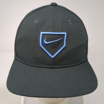 Nike Snapback Hat Gray One Size Baseball Home Plate Logo Swoosh Pro Sportswear