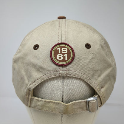 Cabela's Baseball Cap Beige Brown One Size 1961 Outdoor Gear Slideback Logo Hat
