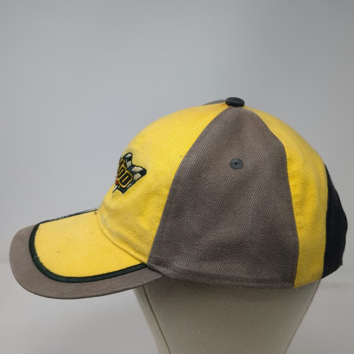 Ski-Doo Racing Baseball Cap Yellow One Size Checkered Flag Slideback Hat Gear