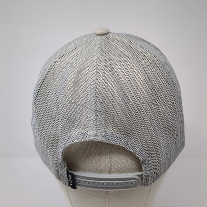 RVCA VA The Balance of Opposites Snapback Trucker Hat Gray One Size Mesh Back