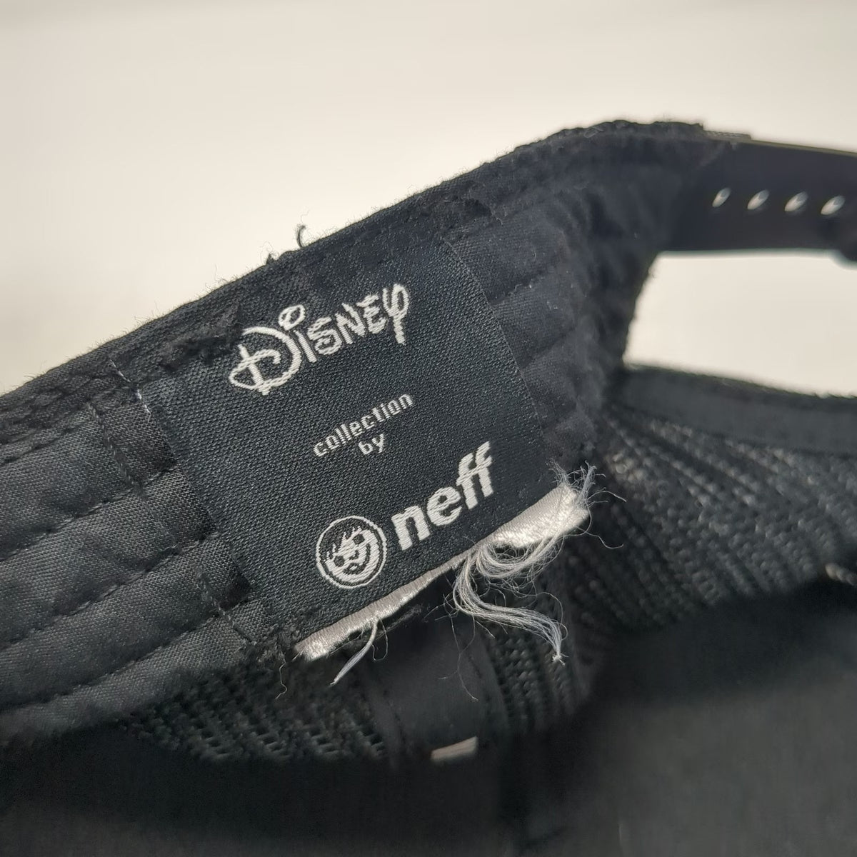 Neff Trucker Hat Black OSFM Mickey Mouse Disney Patch Mesh Snapback Flat Bill
