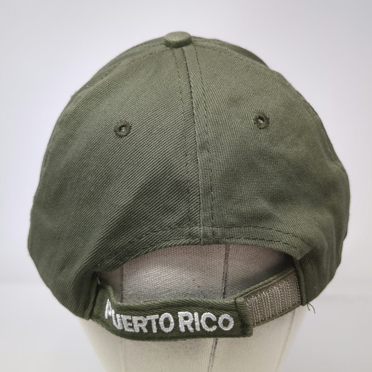 Green One Size Baseball Cap Puerto Rico Flag Flame Graphic Embroidery Cotton Hat