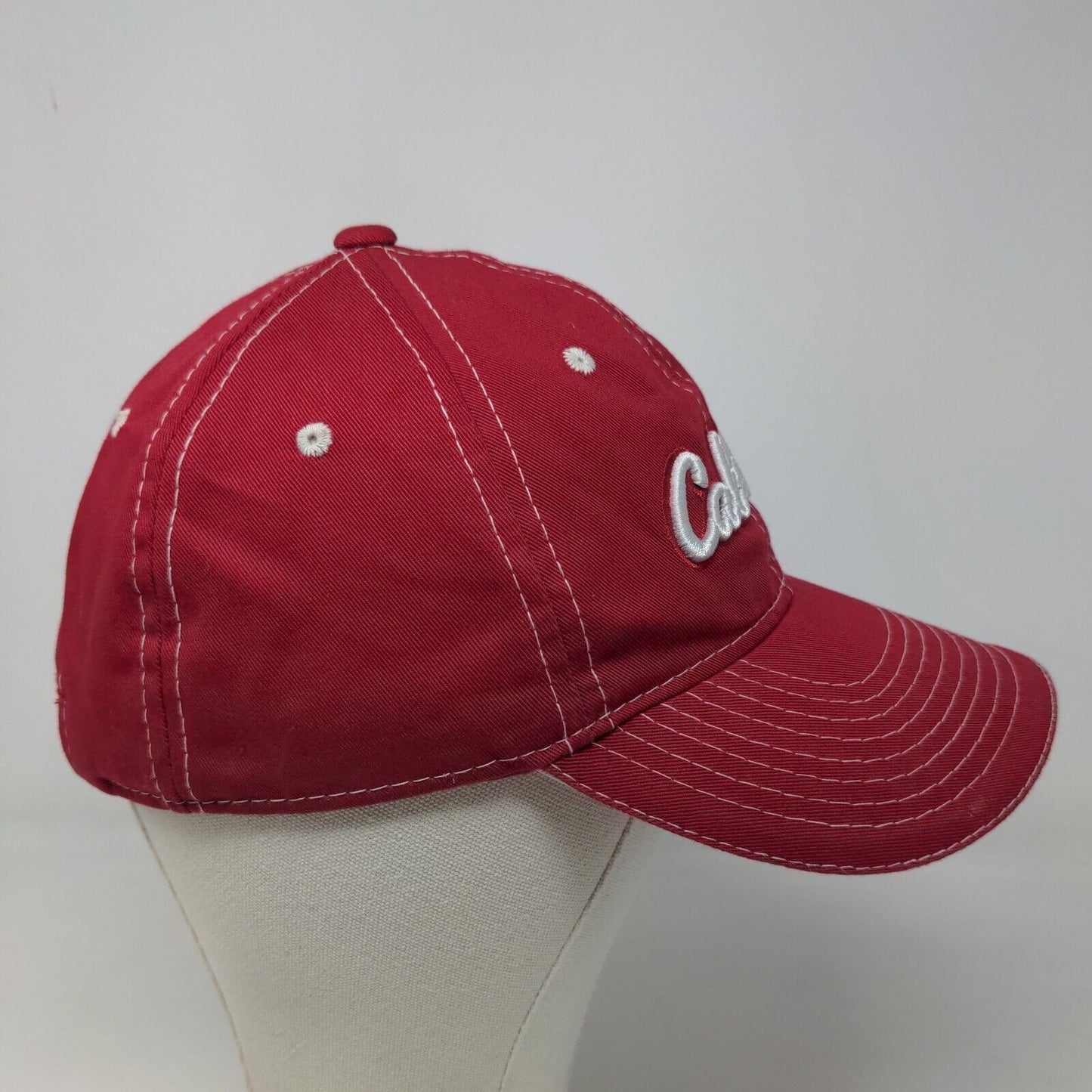 Cabela's Men's Slideback Hat Red Size OSFM Embroidered Logo Adjustable