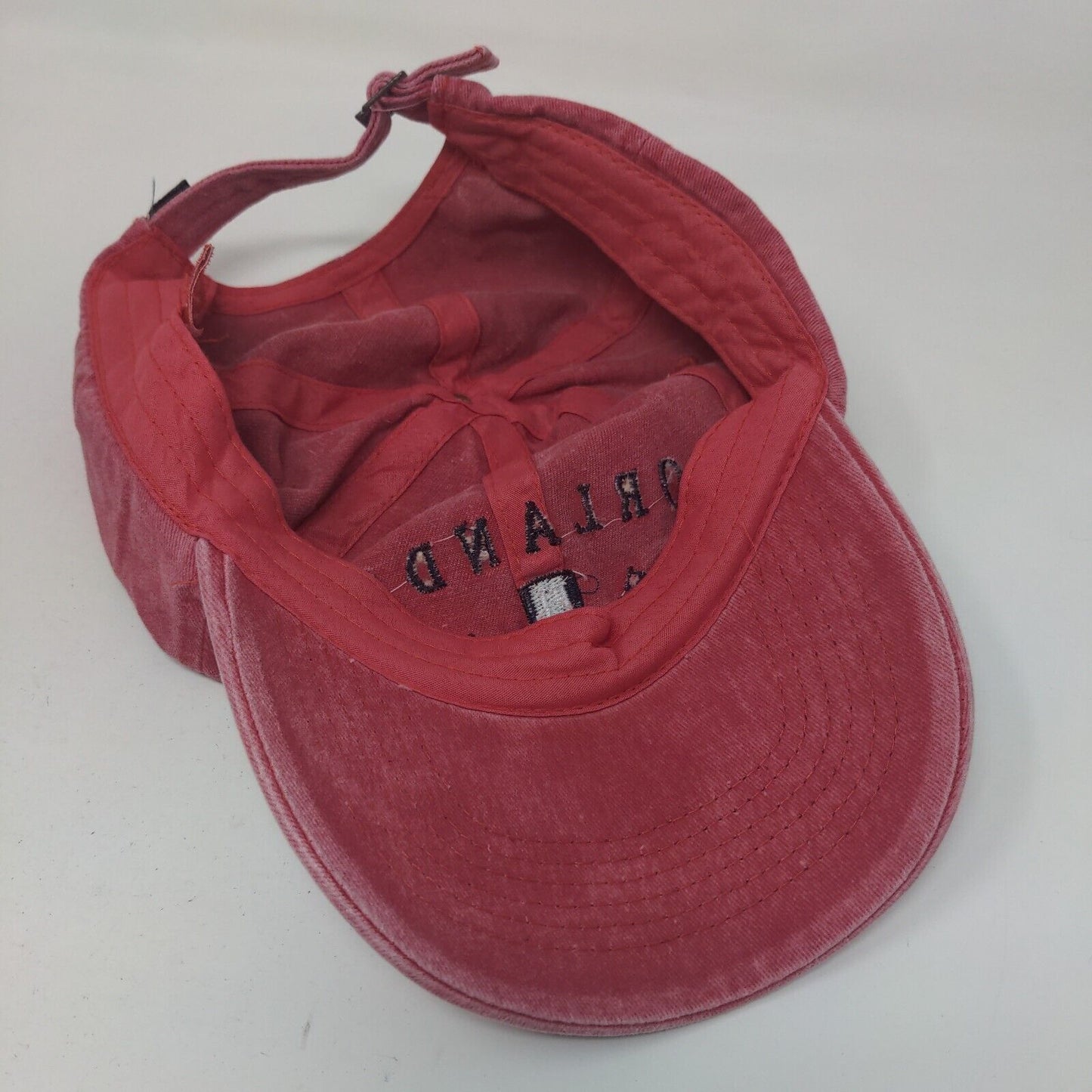 Orlando Florida FL Slideback Hat Red One Size Embroidered Sunkiss Kap