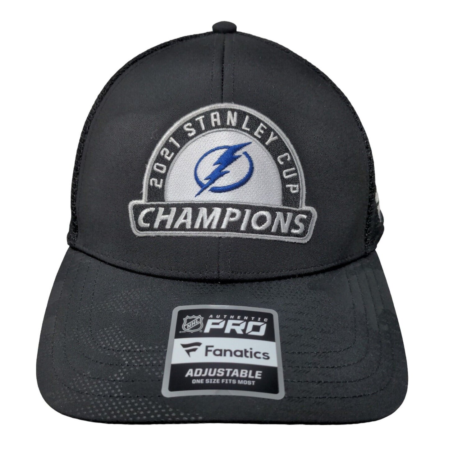 Tampa Bay Lightning Snapback Mesh Back Hat Black 2021 Stanley Cup Fanatics NHL