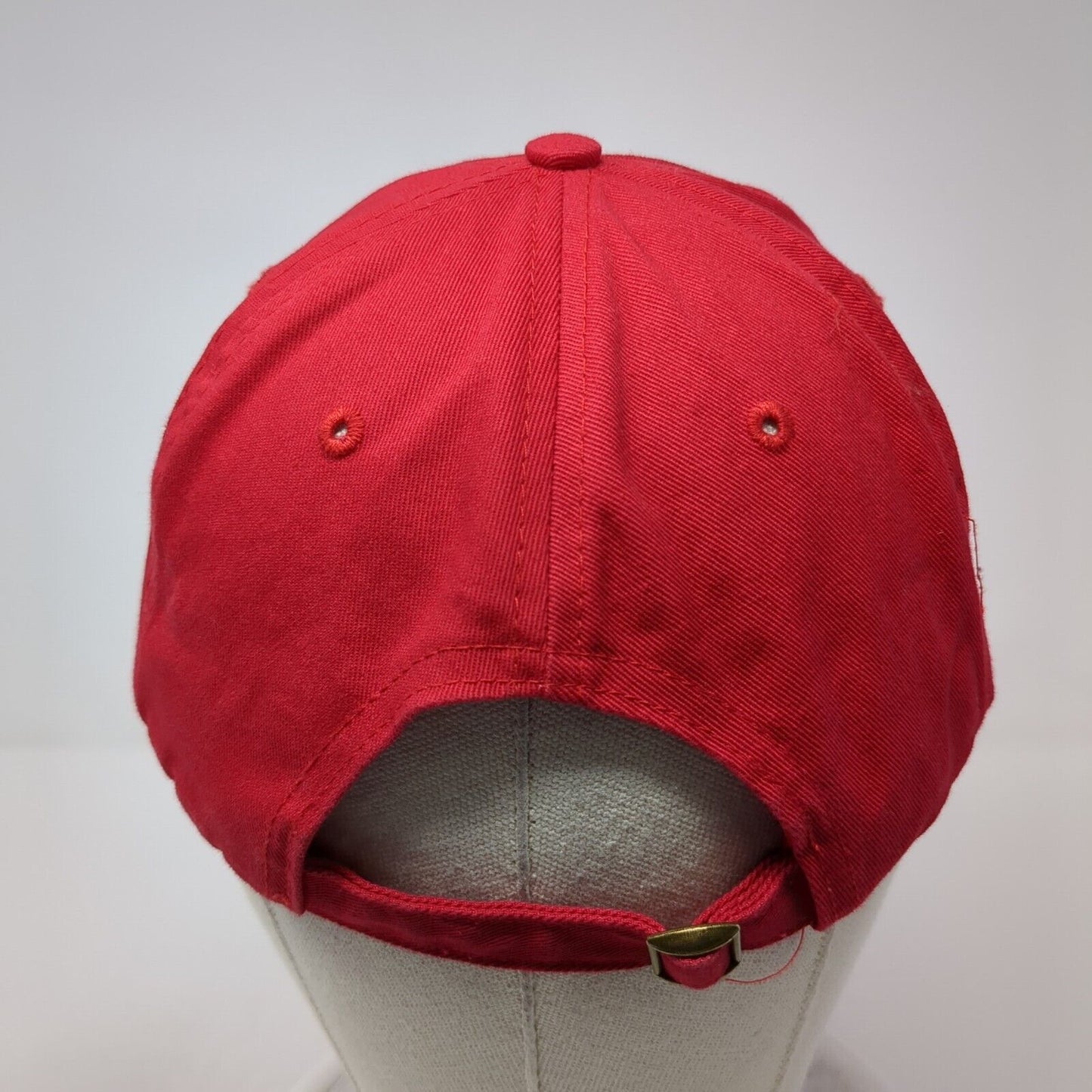 Victoria Sport Slideback Hat Red One Size Embroidered Solid 6 Panel