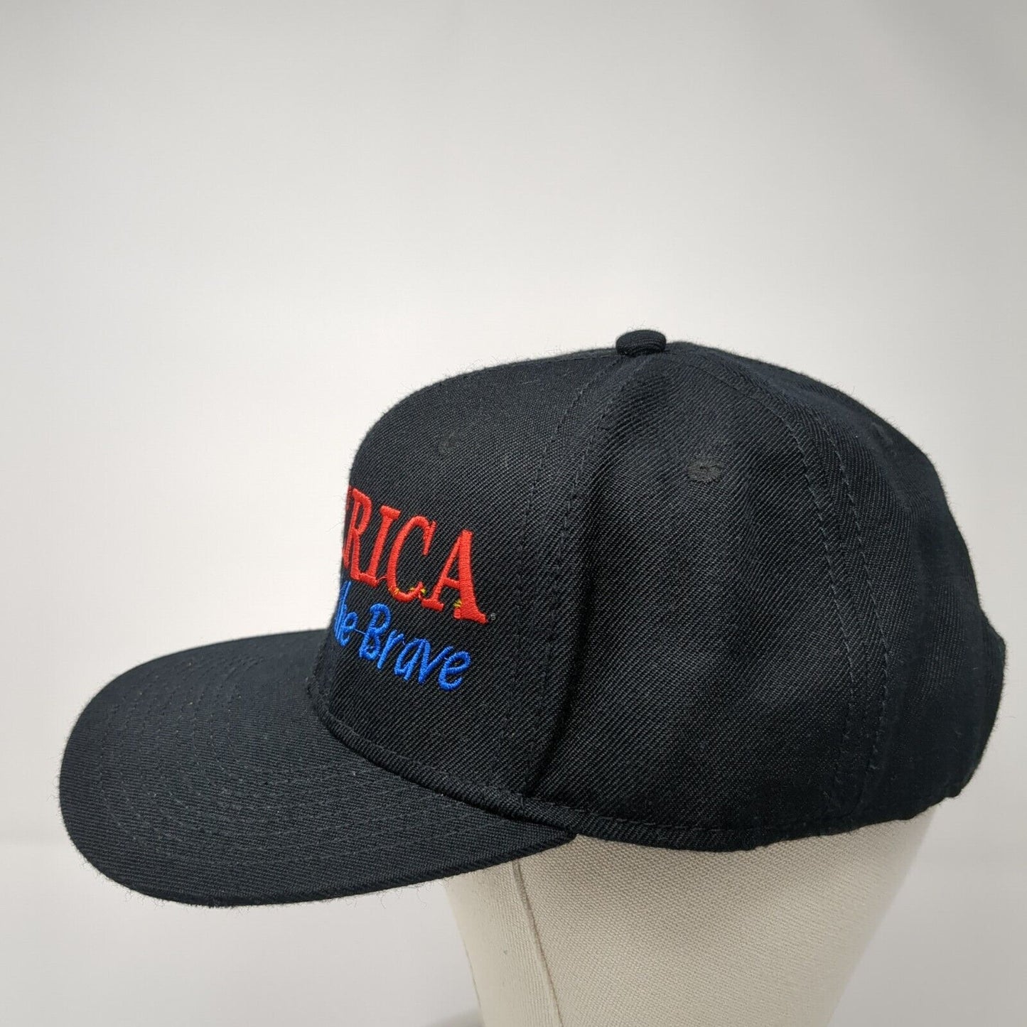 America Home of The Brave Snapback Hat Black OS Adjustable Embroidered Otto