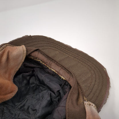 Unbranded Fitted Hat Brown One Size Lightweight Distressed Solid Blank