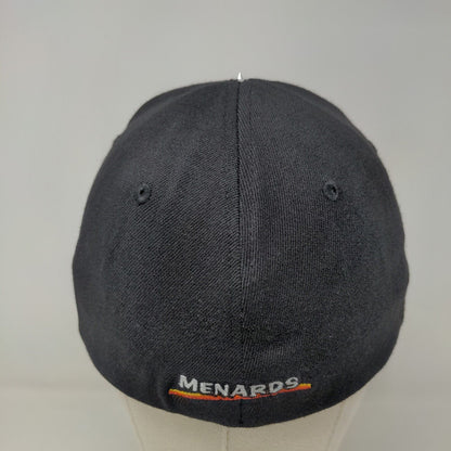 Menards Men's Fitted Hat Black Stretch Embroidered #15 Logo Acrylic Blend