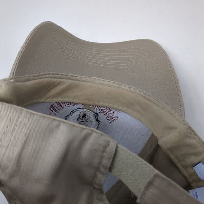 Happy Husky Strapback Hat Tan OSFA Adjustable Embroidered Port & Company Cotton