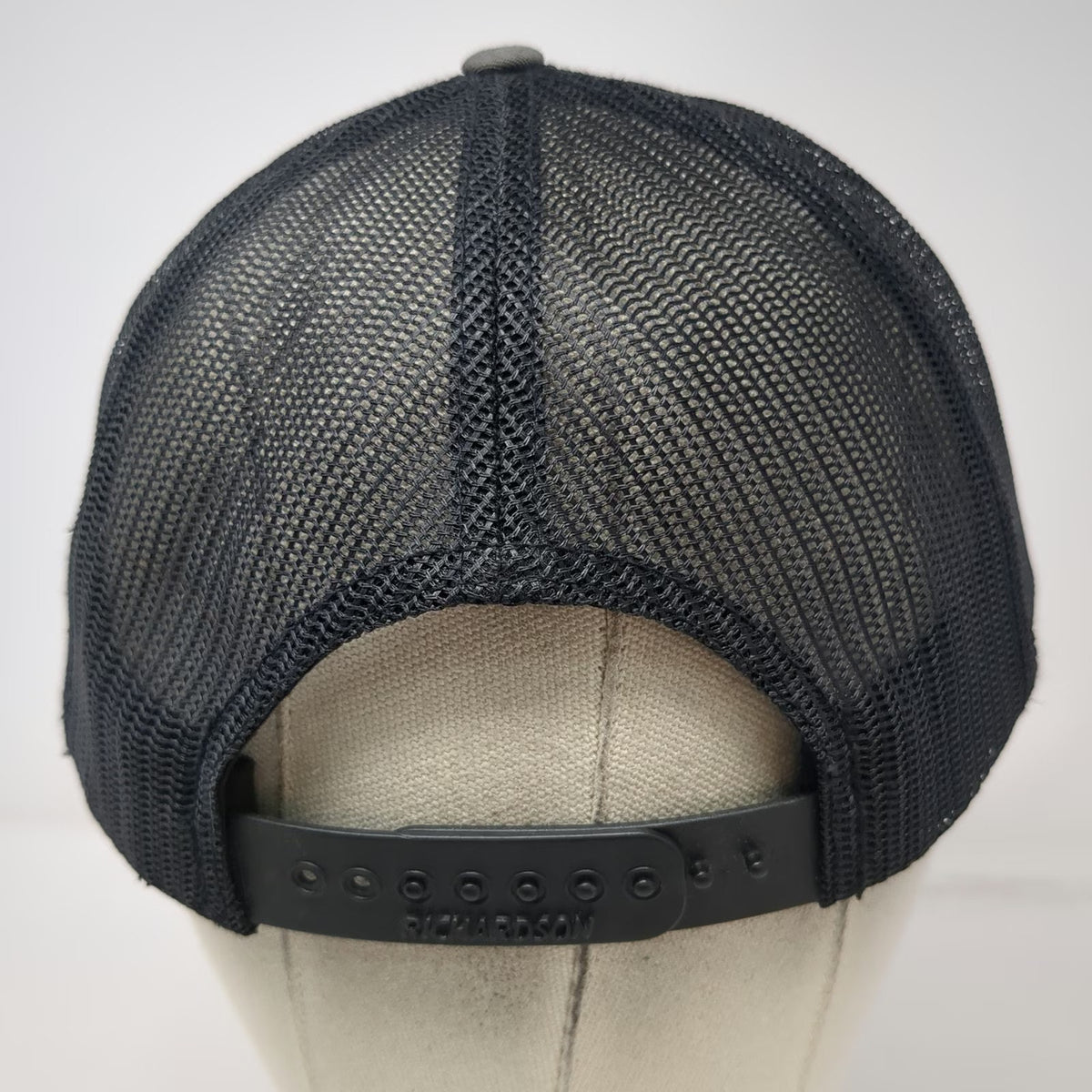 Richardson Trucker Hat Gray One Size Mesh Back Snapback SGW Designworks Leather