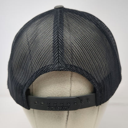 Richardson Trucker Hat Gray One Size Mesh Back Snapback SGW Designworks Leather