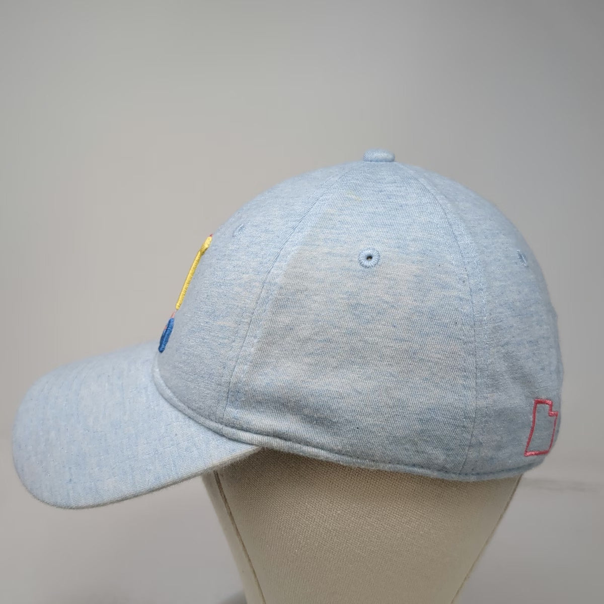Home Free Baseball Cap Blue One Size UT USA Utah Map Slideback Hat Heathered
