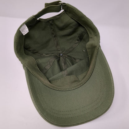 Unbranded Strapback Hat Green One Size Adjustable Blank Solid 6 Panel