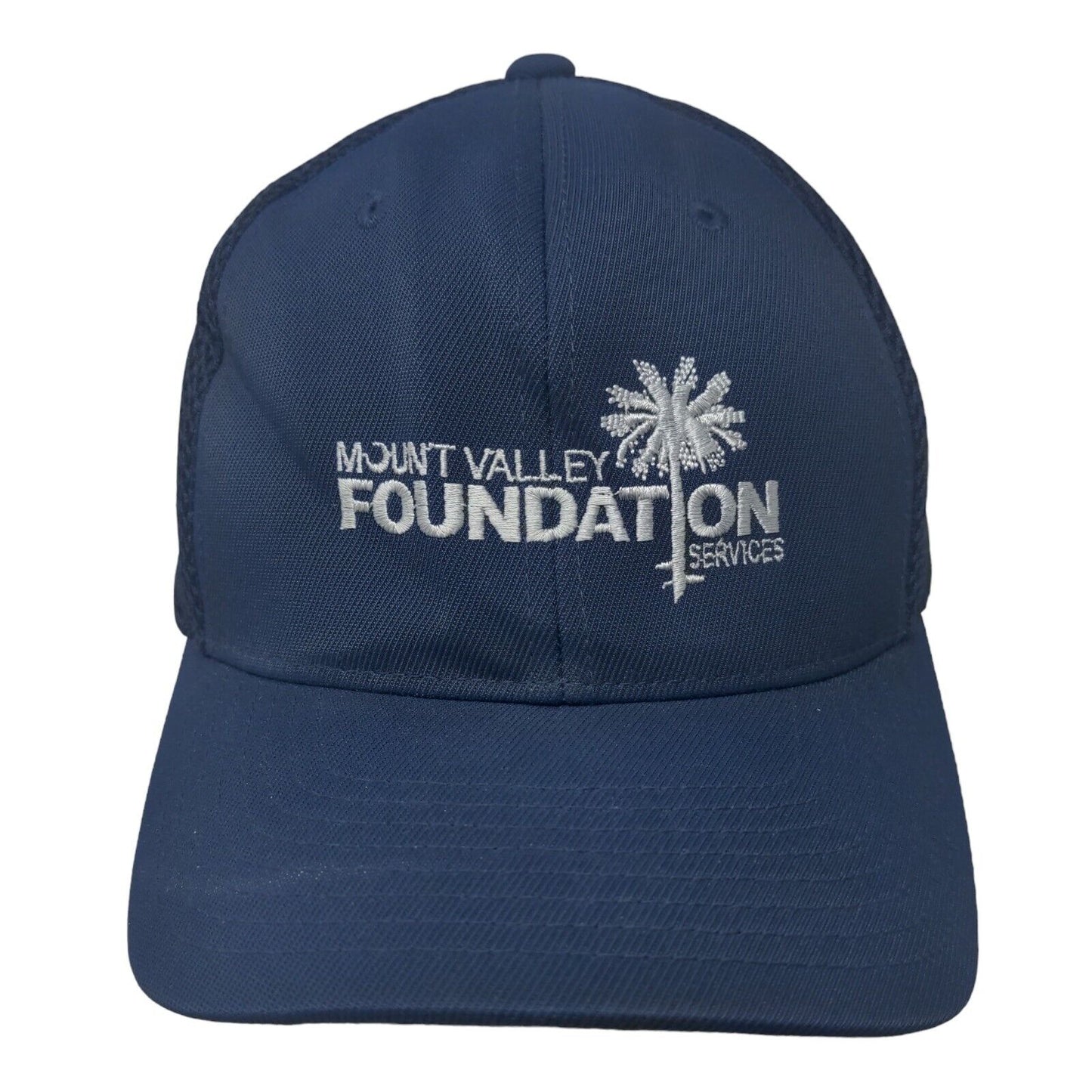 Mount Valley Foundation Services Fitted Hat Blue L/XL Embroidered