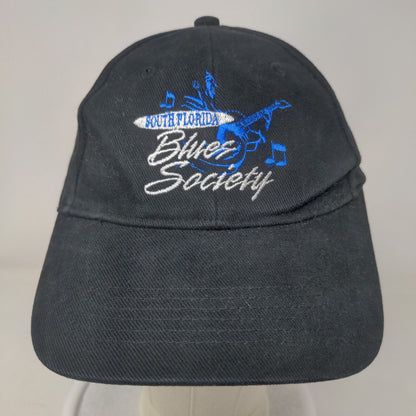 South Florida Blues Society Slideback Hat Black One Size Adjustable Embroidered