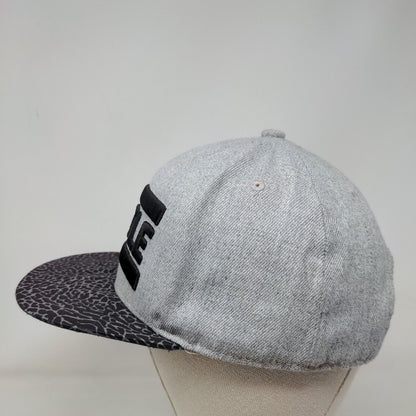 Hustle Snapback Hat Gray One Size Adjustable Embroidered 6 Panel Sole Addiction