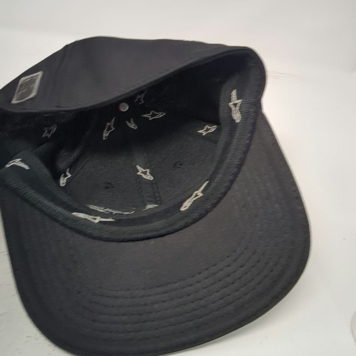 Alpinestars Baseball Cap Black XL Fitted Tonal Logo Stretch Fit Motorsports Hat