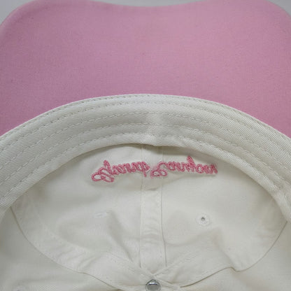 Kate Lord Baseball Cap White One Size Grand Canyon Pink Heart Trim Slideback Hat