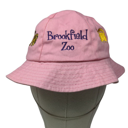Chicago's Brookfield Zoo Girl's Bucket Hat Pink Size 53 CM Embroidered Logo