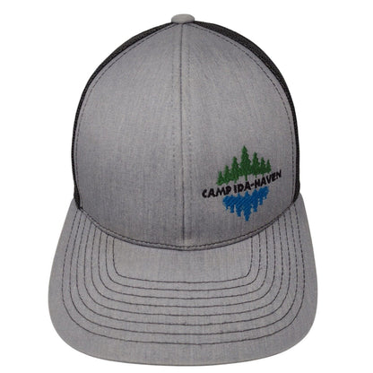 Camp Ida-Haven Snapback Trucker Hat Gray OSFA Adjustable Mesh Pacific Headwear