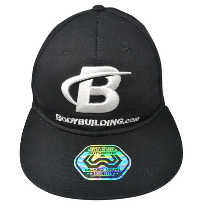 Bodybuilding.com Snapback Hat Black One Size Adjustable Wicked Wear