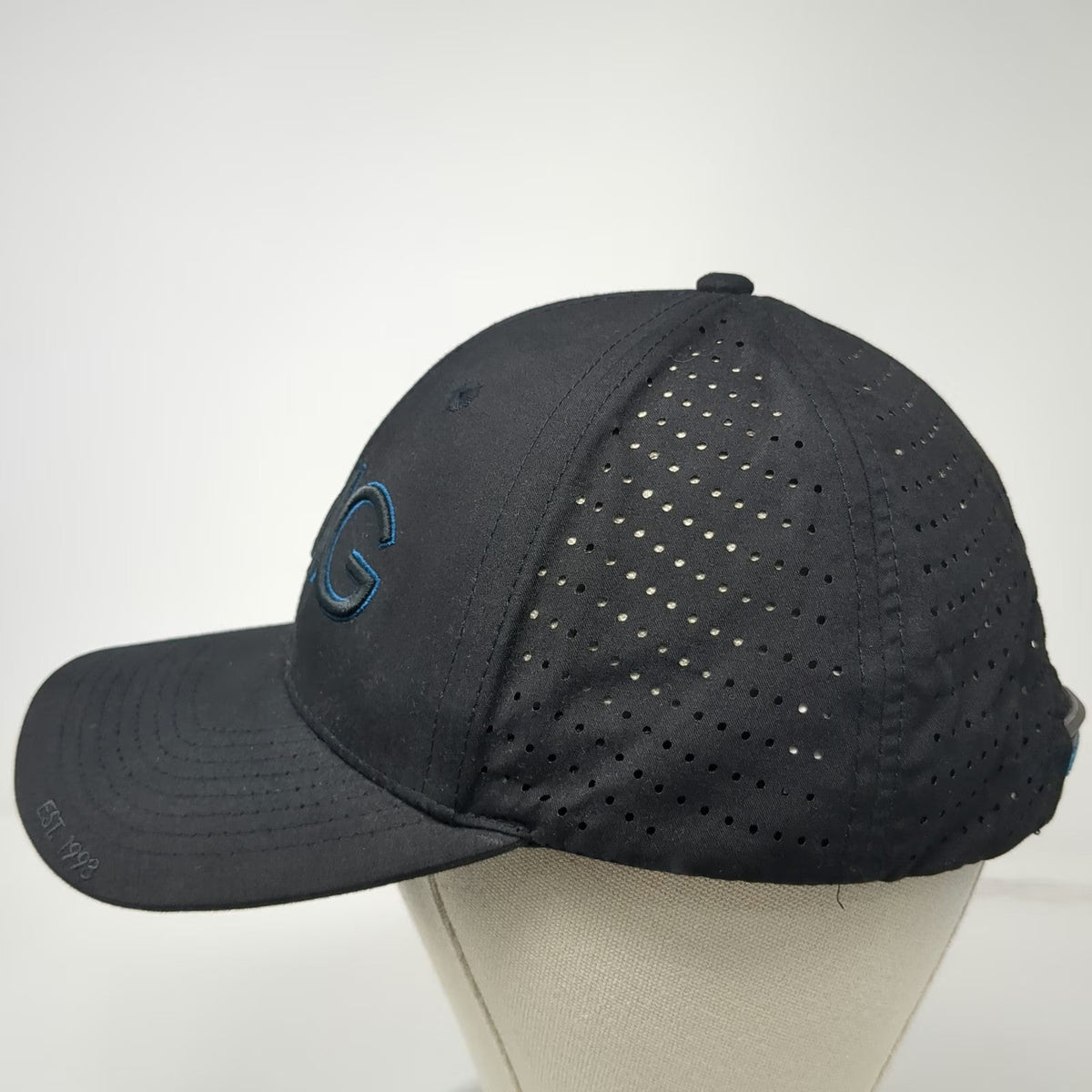 CMG Financial Mortgage Trucker Hat Black OSFM Perforated Snapback Blue Underbrim