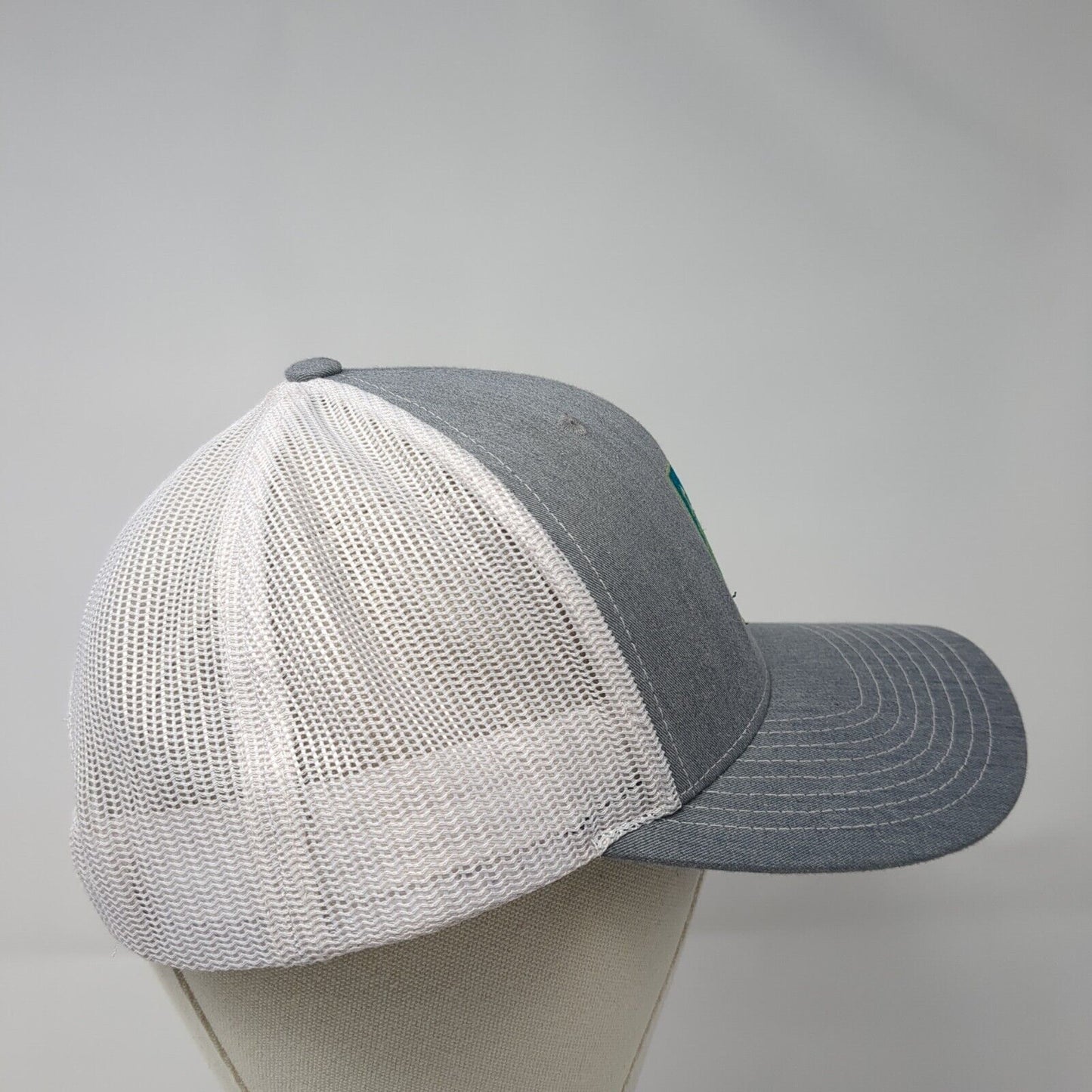 Idaho Snapback 112 Trucker Hat Gray One Size Adjustable Mesh Back Richardson