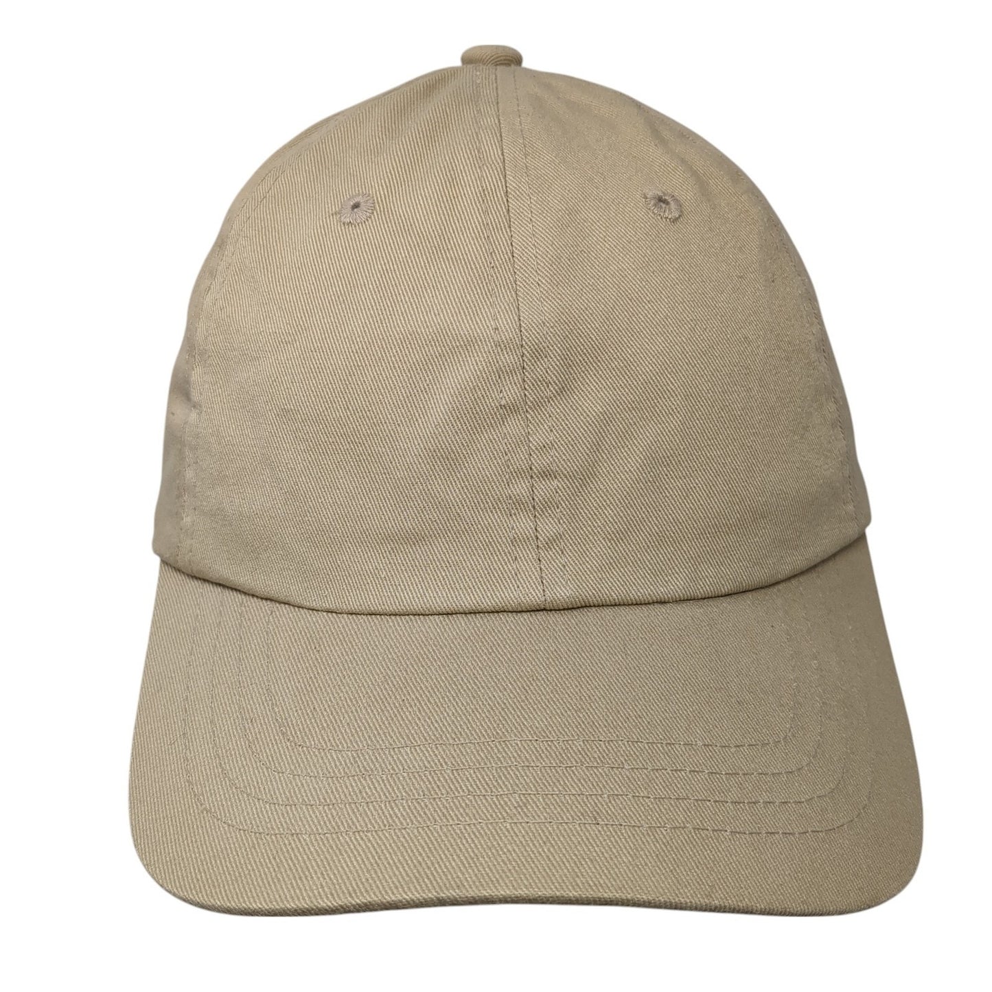 Unbranded Strapback Baseball Cap Brown One Size Adjustable Vented Holes Blank