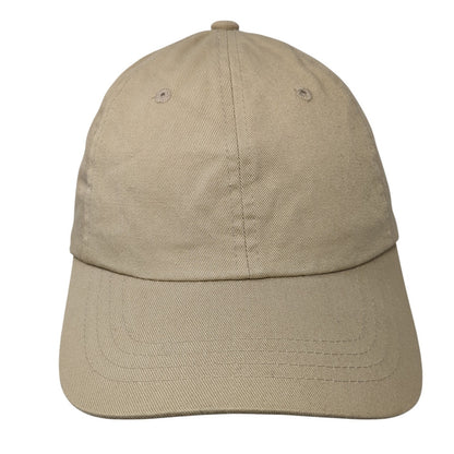 Unbranded Strapback Baseball Cap Brown One Size Adjustable Vented Holes Blank