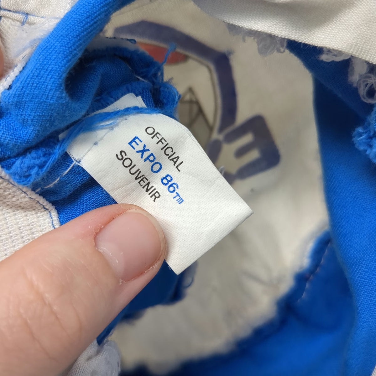 Expo 86 Vancouver Canada Baseball Cap White Blue One Size Souvenir Logo Hat