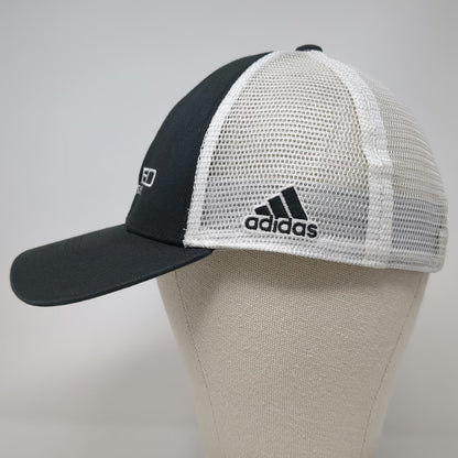 Adidas Trucker Hat Black One Size Teleo Capital Mesh Snapback Structured Logo