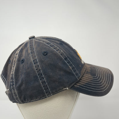 Adidas Slideback Hat Blue One Size 3 Stripes Logo Embroidered Adjustable