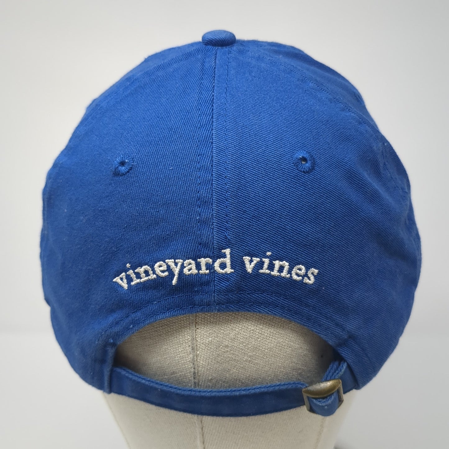 Vineyard Vines Whale Logo Slideback Hat Blue One Size Solid Adjustable