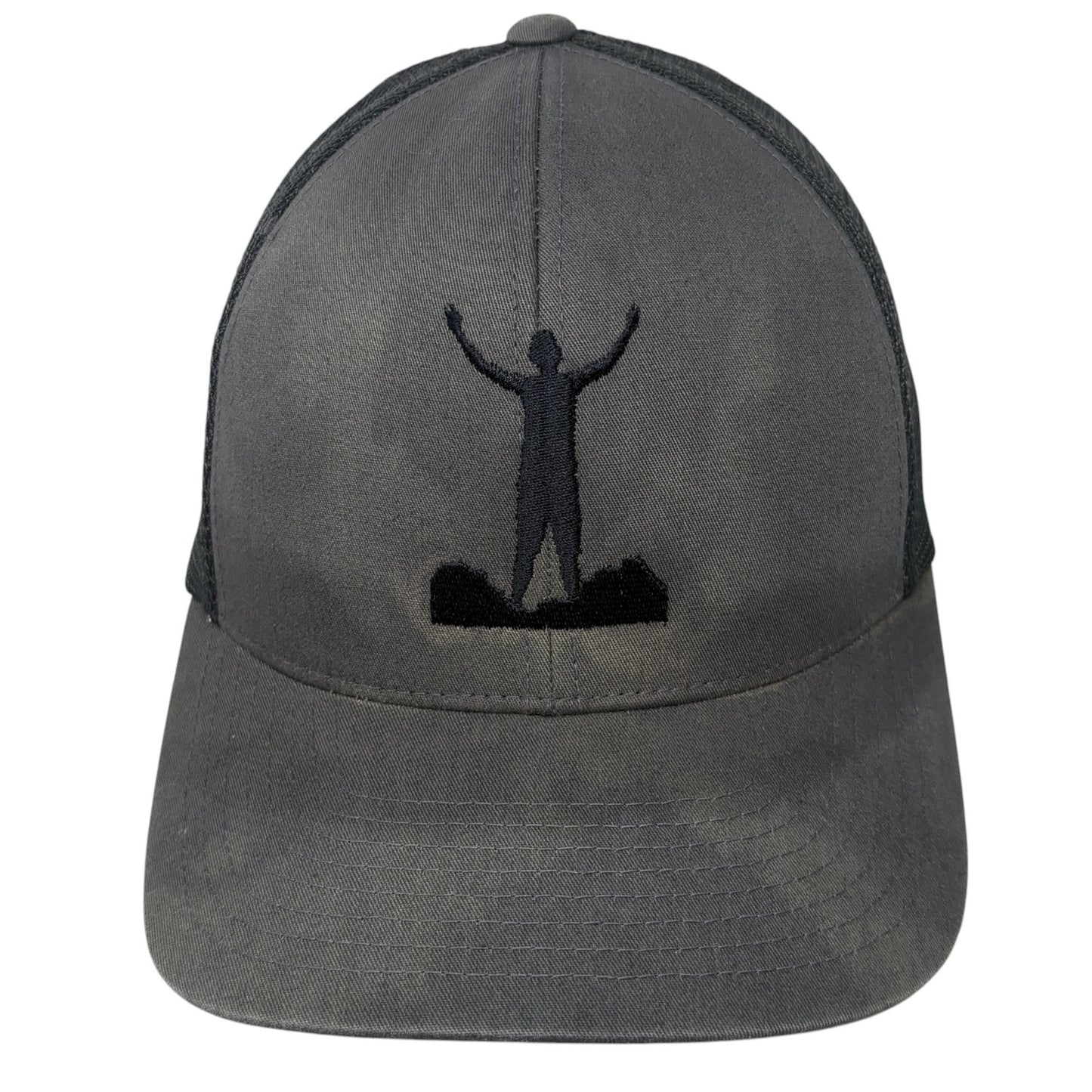 JCSAF Snapback Mesh Back Trucker Hat Gray One Size Pacific Headwear