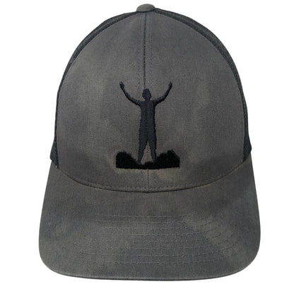 JCSAF Snapback Mesh Back Trucker Hat Gray One Size Pacific Headwear