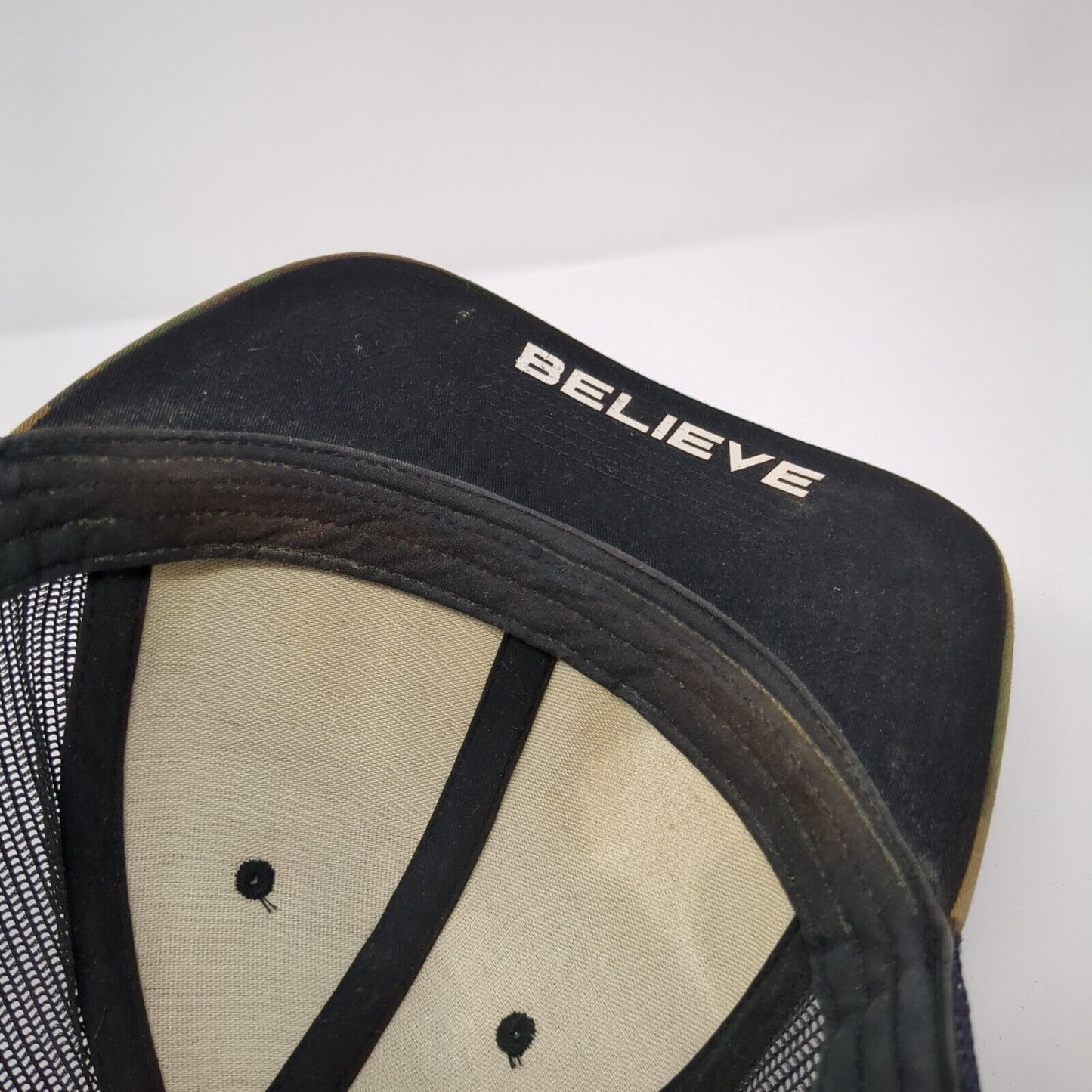 Sasquatch Tool Corp Snapback Trucker Hat Camo One Size Mesh Back Believe