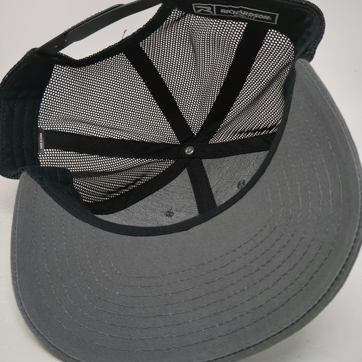 Richardson Trucker Hat Gray One Size Keep It Cool Mountain Snapback Mesh 112