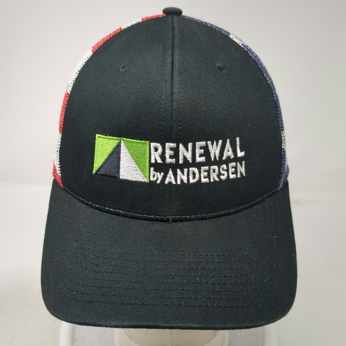 Kati Trucker Hat Black One Size US Flag Renewal by Andersen Snapback Mesh Back