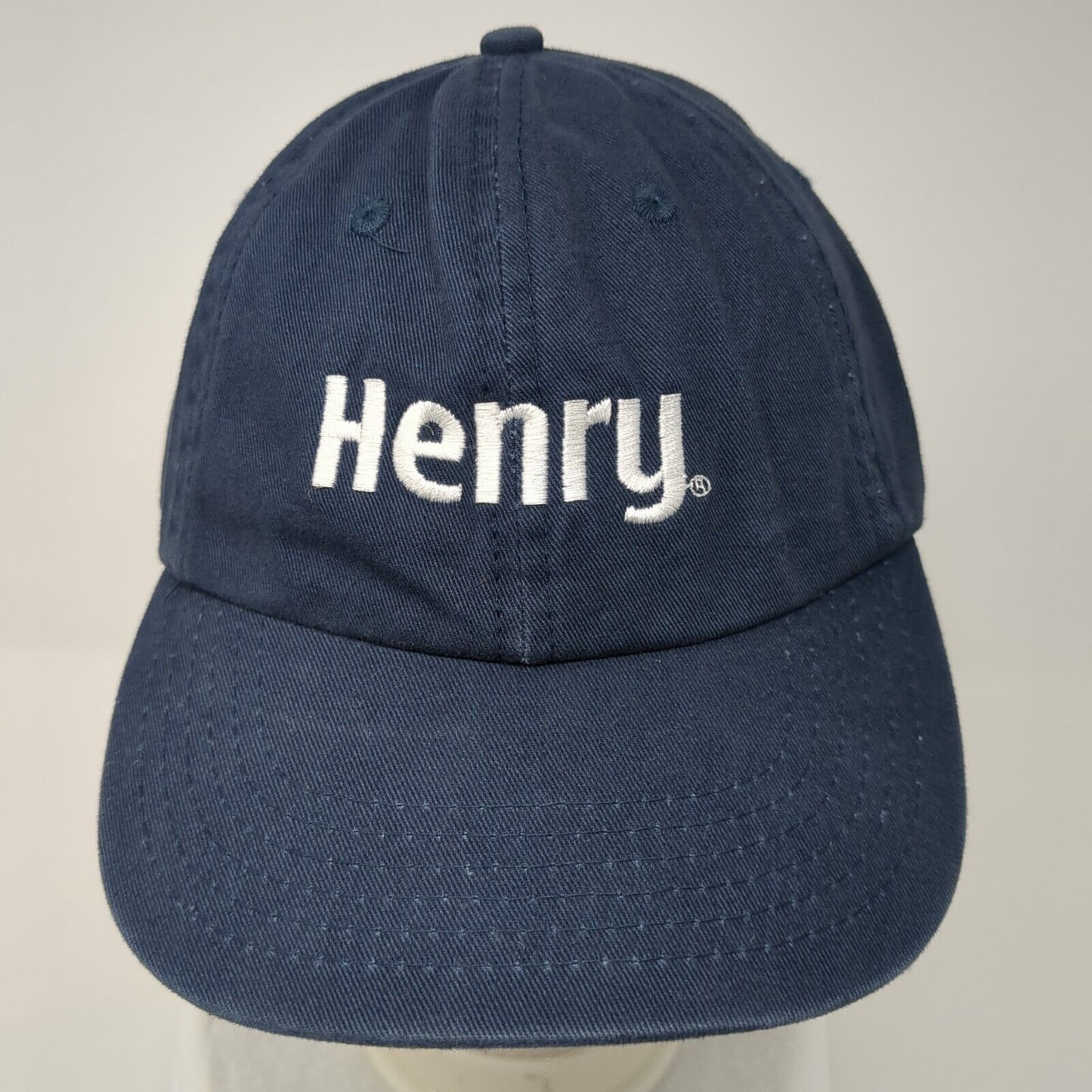 Henry Slideback Hat Blue One Size Adjustable Embroidered 6 Panel Apollo USA
