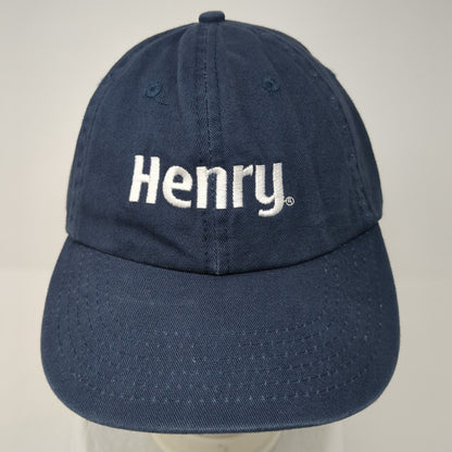 Henry Slideback Hat Blue One Size Adjustable Embroidered 6 Panel Apollo USA